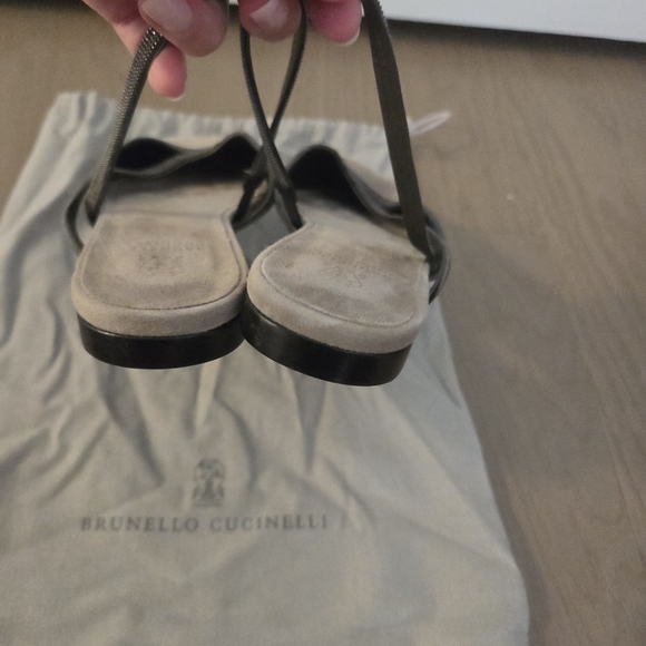 Brunello Cucinelli Women's Gray Suede Shoes - Picture 7 of 7